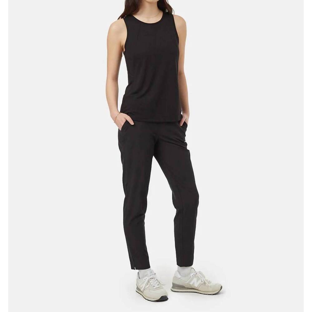 NEW TENTREE saturna mid rise tapered leg pant in meteorite black